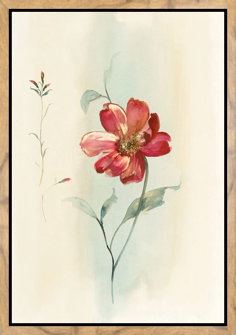 Modern Red Floral