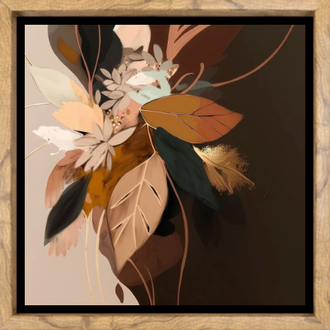 Abstract Golden Leaves II