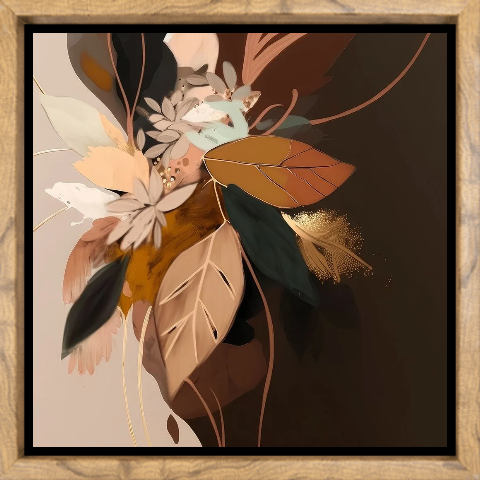 Abstract Golden Leaves II