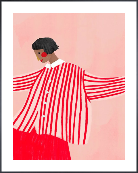 The Woman With the Red Stripes