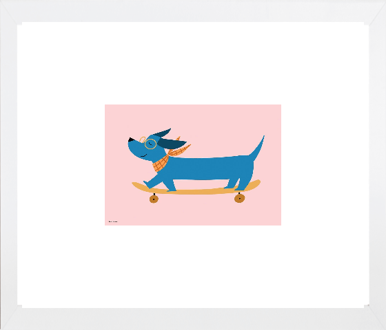 Skateboarding Weiner Dog