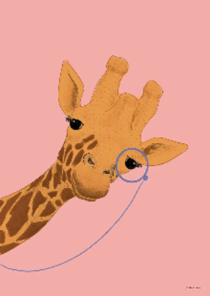 Giraffe and Her Monocle