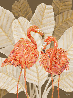 Martinique Flamingos Vertical - Palms