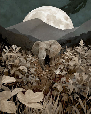 Elephant in Moonlight I