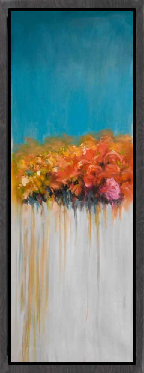 Colorful Abstract Basket of Flowers