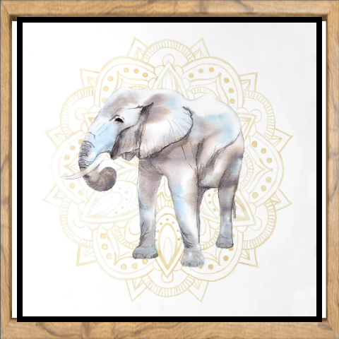 ELEPHANT ON MANDALAS PATERN