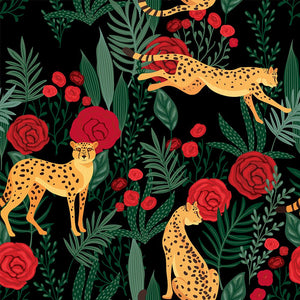 Leopard and Roses Pattern
