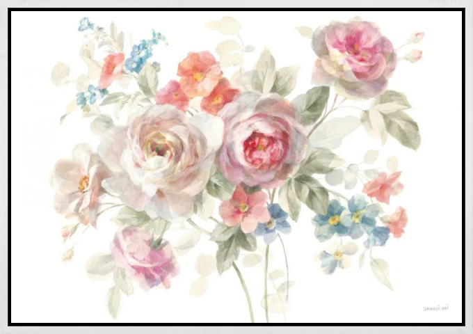Cottage Garden I on White