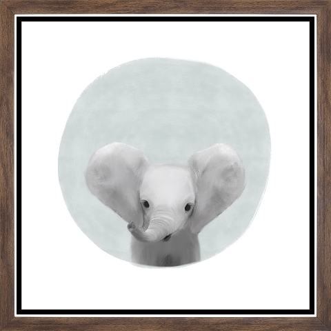 Circle Elephant Gray