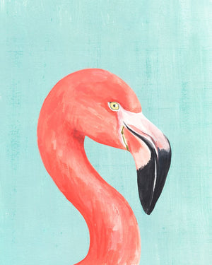 Exotic Bird on Blue IV