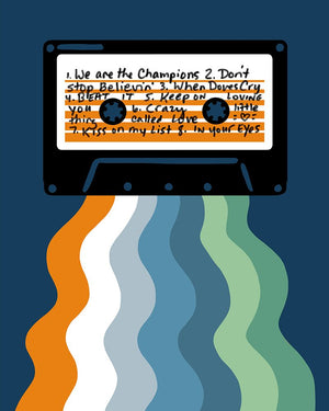 Retro Mixtape And Vinyl I