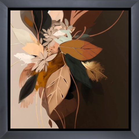 Abstract Golden Leaves II