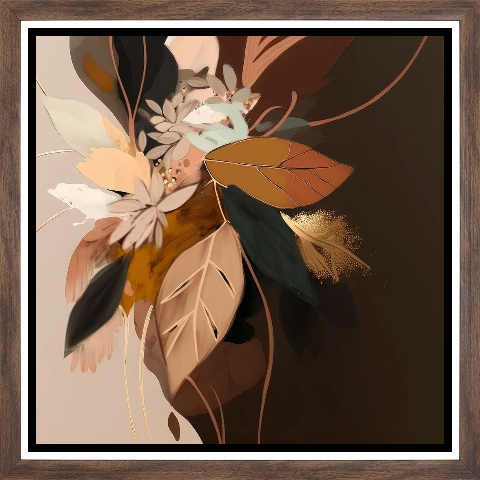Abstract Golden Leaves II