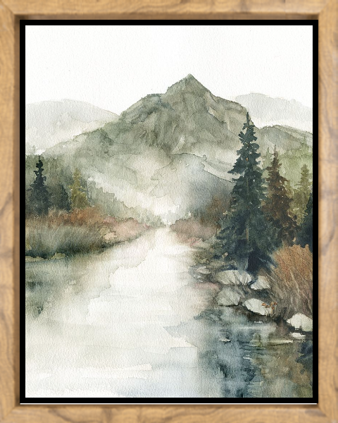 woodland harvest landscape reflection