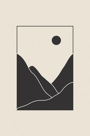 Black Minimal Mountains #2