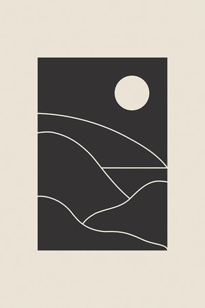 Black Minimal Mountains #1