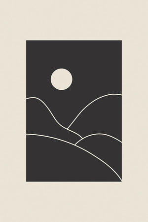 Black Minimal Mountains #3