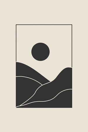 Black Minimal Mountains #4