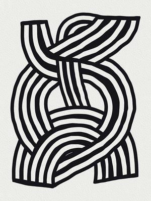 Mid Century Modern Abstract line art Painting