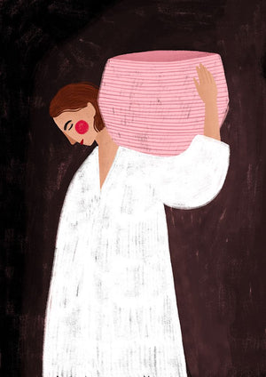 The Woman with the Pink Basket