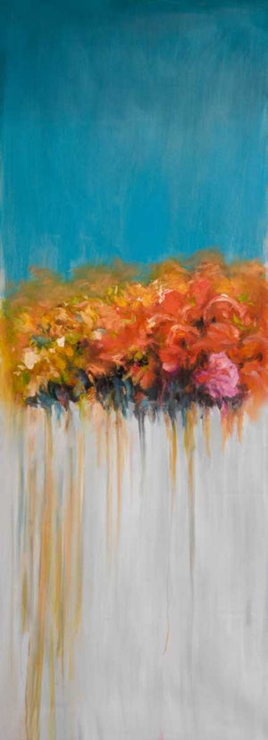 Colorful Abstract Basket of Flowers
