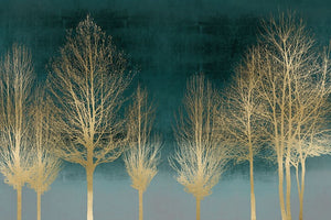 Gold Forest on Teal