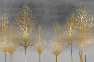 Gold Forest on Gray