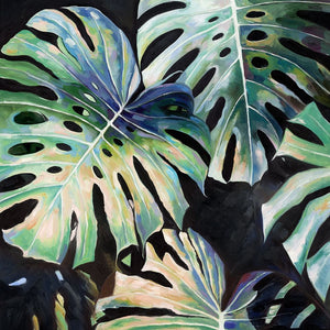 Midnight Monstera I Art Print
