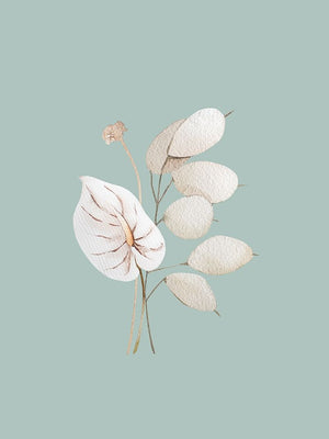 Mint Anthurium II Poster