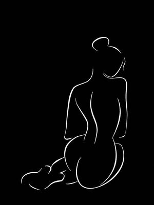 Figure II Black Poster